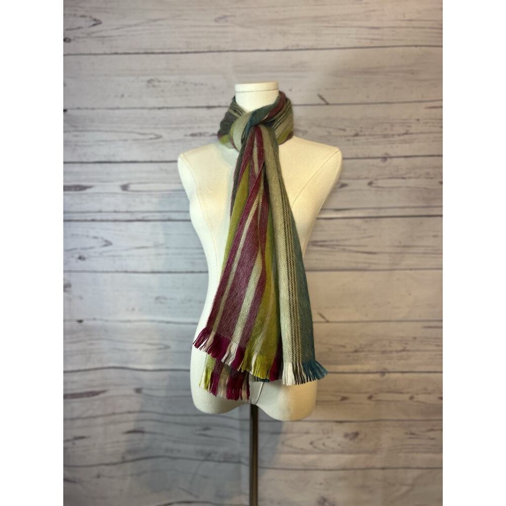 Shupaca Multicolor Fringe Alpaca Blend Scarf 12x76